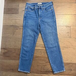 Madewell Stovepipe High Rise Medium Wash Jeans Women Size 28